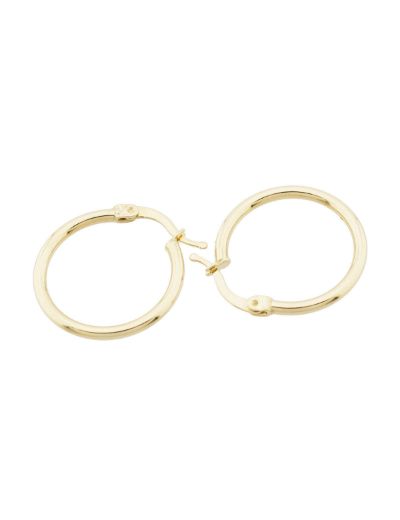 14 Ayar Altın Halka Küpe Simit Gövde-Orta Boy resmi