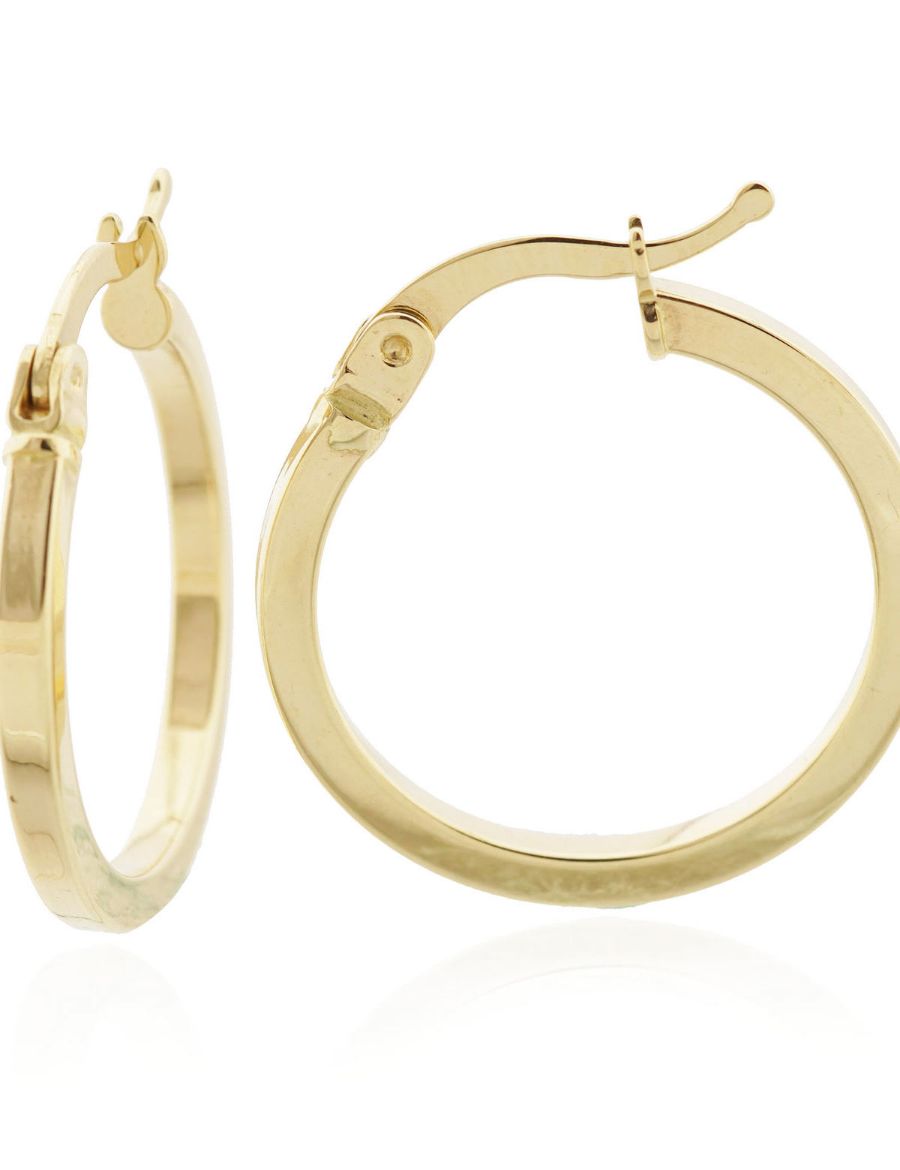 Klasik 14 Ayar Altın Halka Küpe resmi