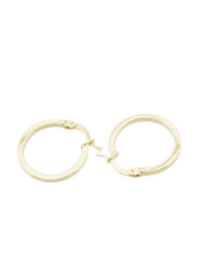 Klasik 14 Ayar Altın Halka Küpe resmi