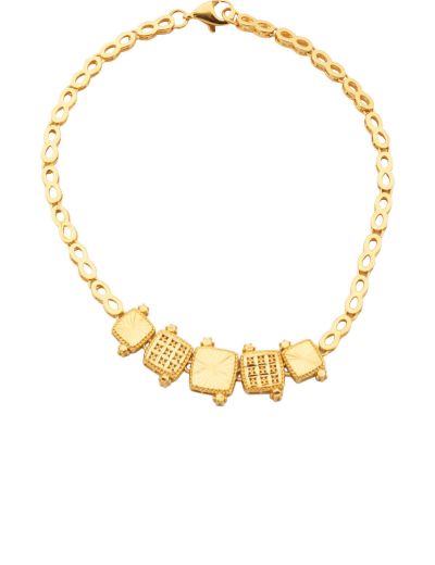 Hacimli Geometrik Motifli Altın Bileklik-22 Ayar resmi