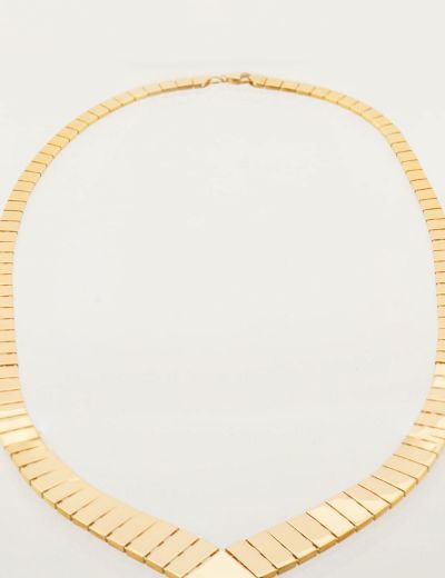 Geometrik V Formlu Altın Kolye-22 Ayar resmi