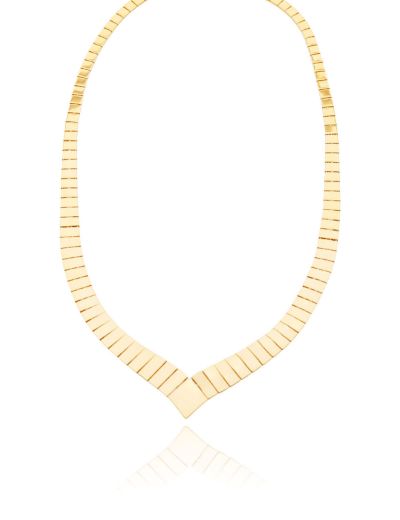 Geometrik V Formlu Altın Kolye-22 Ayar resmi