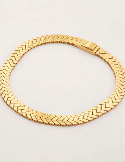 Geometrik Kenetli Zincir Bileklik-22 Ayar resmi