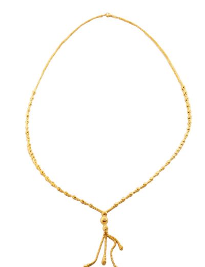 22 Ayar Altın Kolye 2 Püsküllü-Küçük Boy resmi