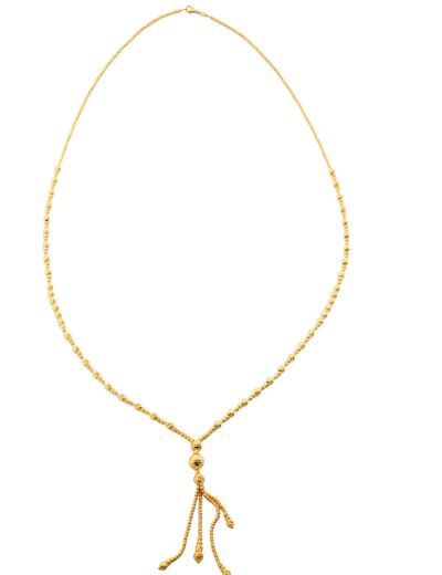 22 Ayar Altın Kolye 2 Püsküllü-Küçük Boy resmi