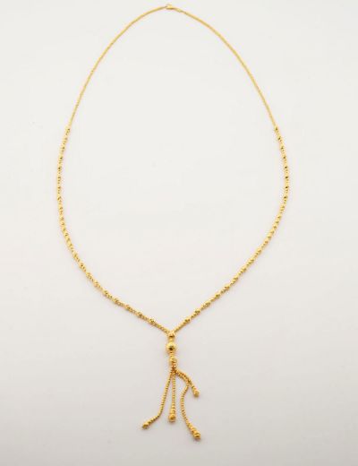 22 Ayar Altın Kolye 2 Püsküllü-Küçük Boy resmi