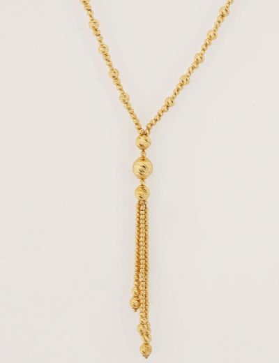 22 Ayar Altın Kolye 2 Püsküllü-Küçük Boy resmi