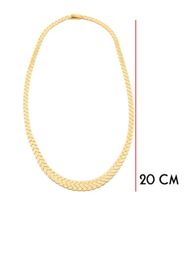 22 Ayar Altın Kolye Başak Desenli resmi