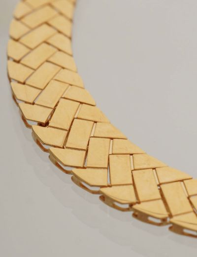 22 Ayar Altın Kolye Başak Desenli resmi