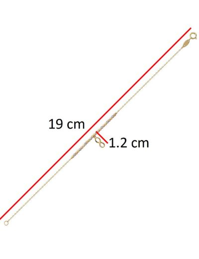 Altın Dorika Sonsuzluk Bileklik