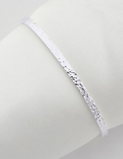 Dövme Dokulu Kelepçe Erkek Gümüş Bileklik resmi