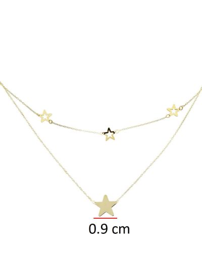 Minimal Yıldız 14 Ayar Altın Kolye resmi
