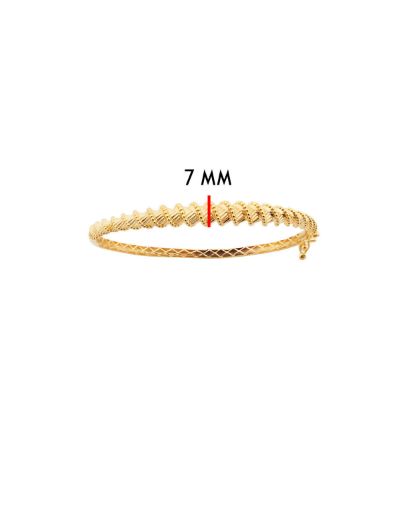 Füzyon Kalem Burgulu 22 Ayar Altın Kelepçe-7mm resmi