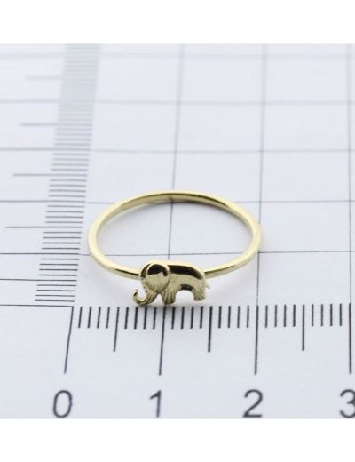 14K Altın Fil-Motifli Chocolate Yüzük 4Y28107