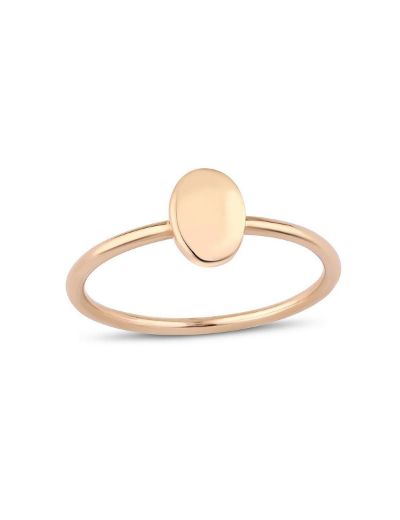 Oval Eklem Yüzük-14 Ayar resmi