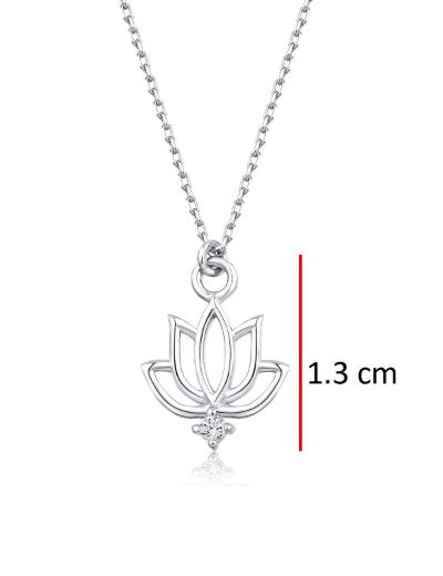 Pırlanta Lotus Çiçeği Kolye