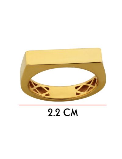 Füzyon İnce Minimal Kesim 22 Ayar Altın Yüzük resmi