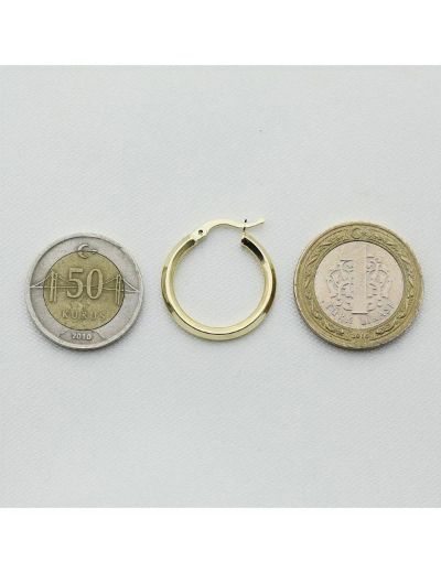Keskin Altın Halka Küpe (Çapı:2.3 cm) resmi