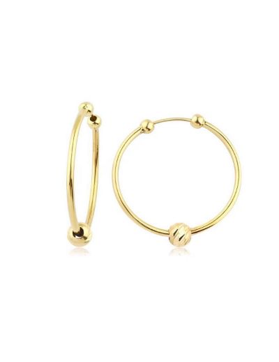 Dorikalı Altın Halka Küpe (Çapı: 2.3 cm) resmi