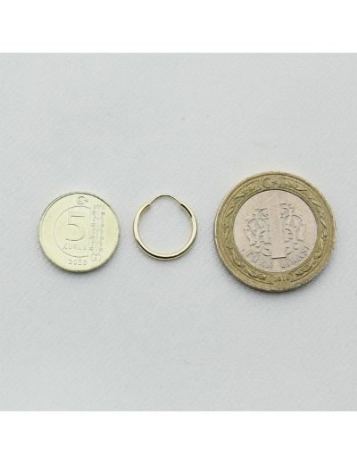 Altın Minik Halka Küpe (Çap: 1.5cm)