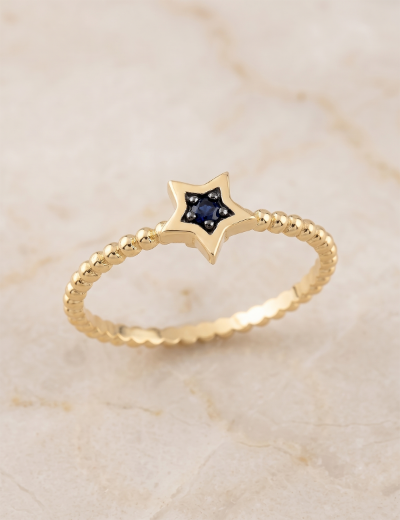 0.05 Karat Safir Yıldız Chocolate Yüzük PY1091-5
