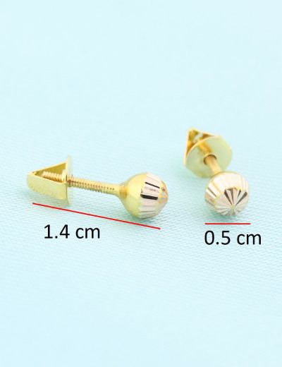 14 Ayar Altın Top Küpe