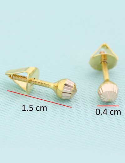 14 Ayar Altın Top Küpe resmi