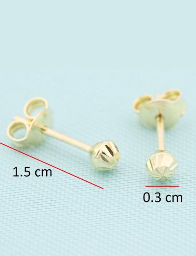 14 Ayar Altın Top Küpe