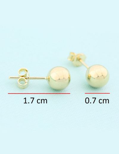 14 Ayar Altın Top Küpe resmi