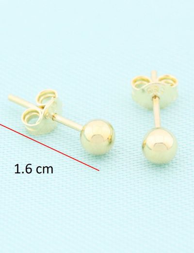 14 Ayar Altın Top Küpe