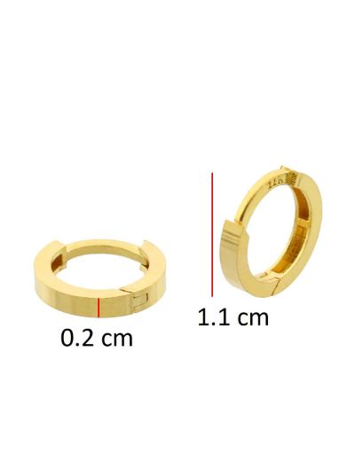22 Ayar Altın Minimal Halka Küpe
