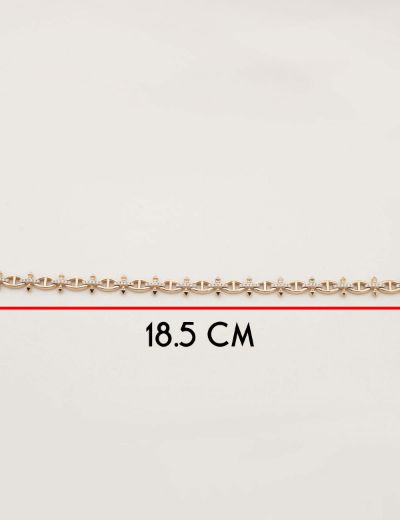 Gemici Düğüm Çivi Pırlantalı Bileklik - Rose